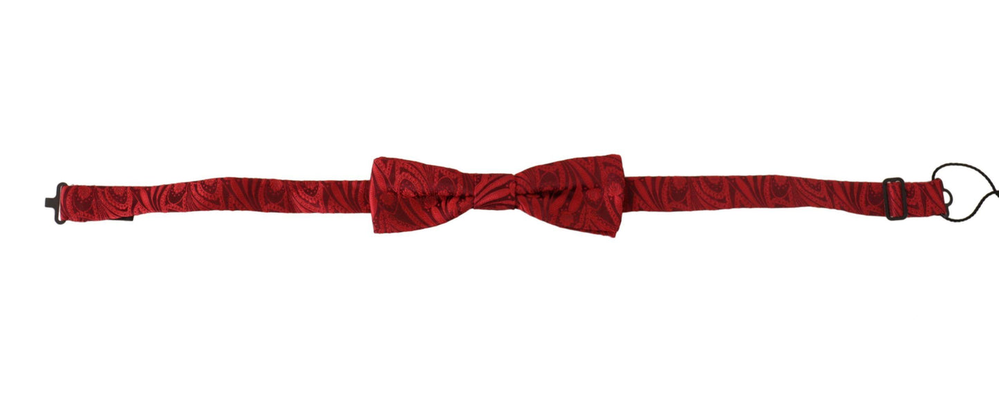 Dolce & Gabbana Elegant Red Silk Bow Tie