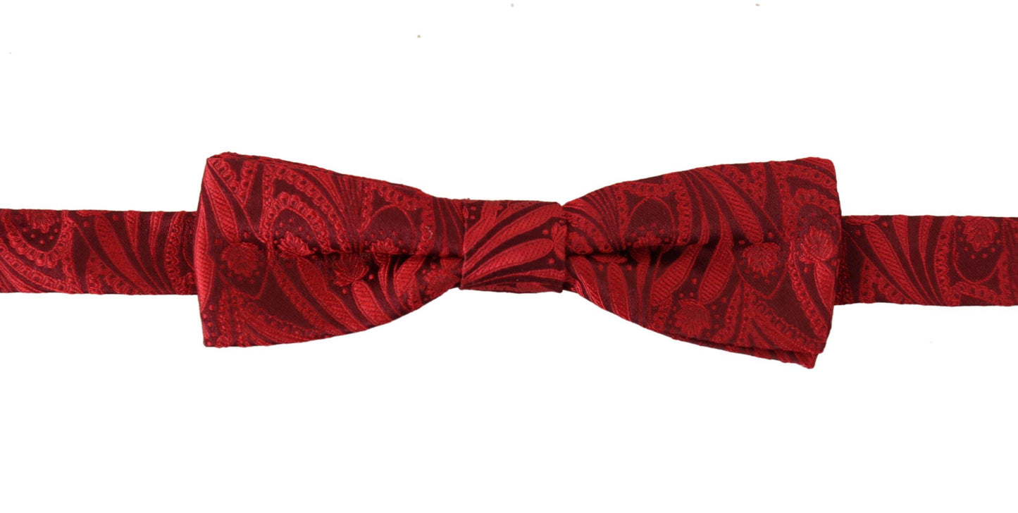 Dolce & Gabbana Elegant Red Silk Bow Tie