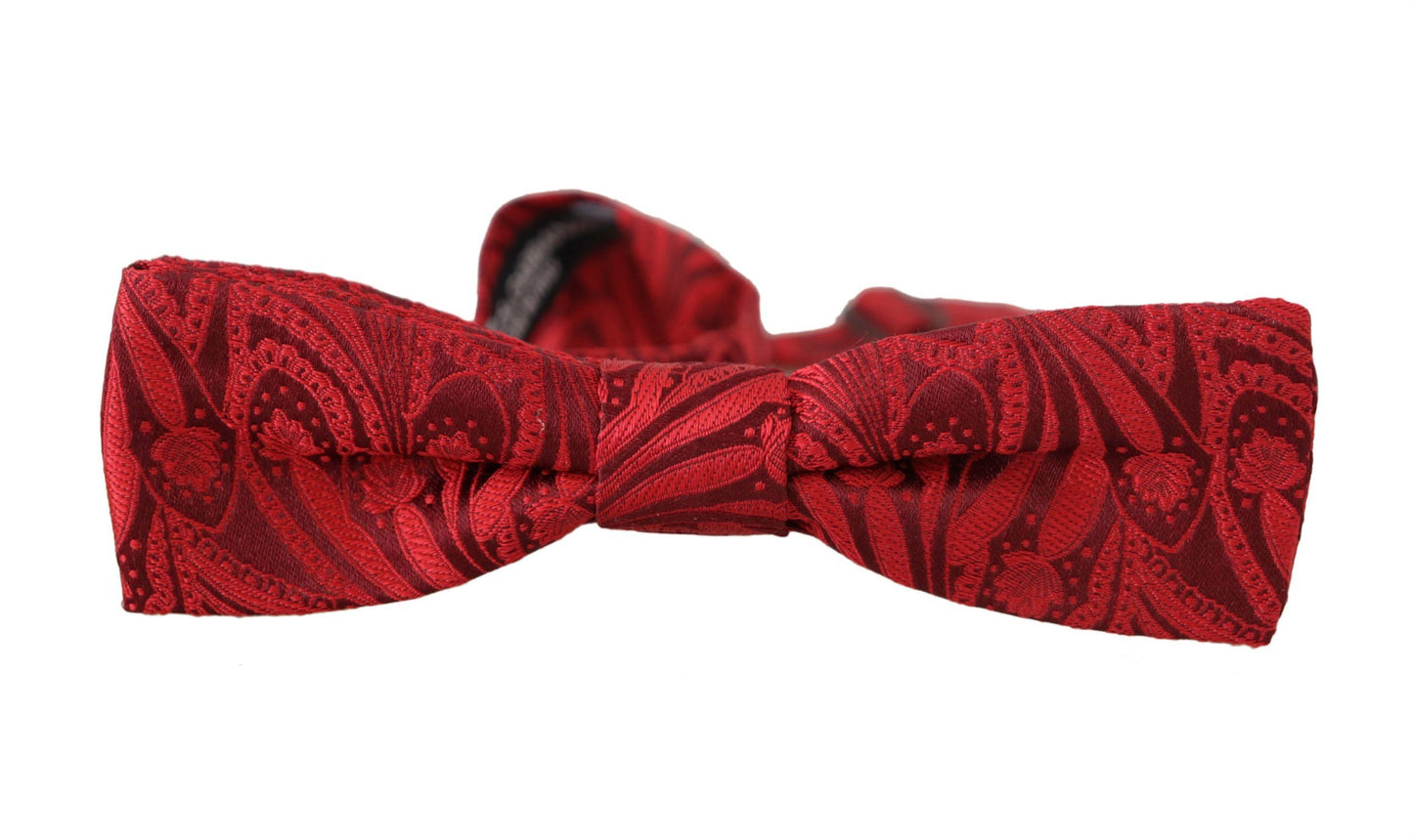 Dolce & Gabbana Elegant Red Silk Bow Tie