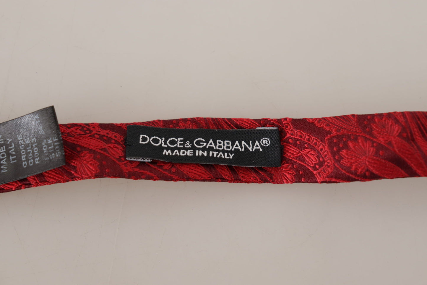 Dolce & Gabbana Elegant Red Silk Bow Tie