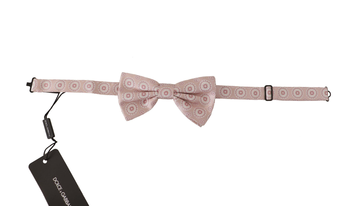 Dolce & Gabbana Elegant Pink Silk Bow Tie