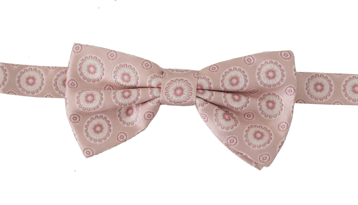 Dolce & Gabbana Elegant Pink Silk Bow Tie