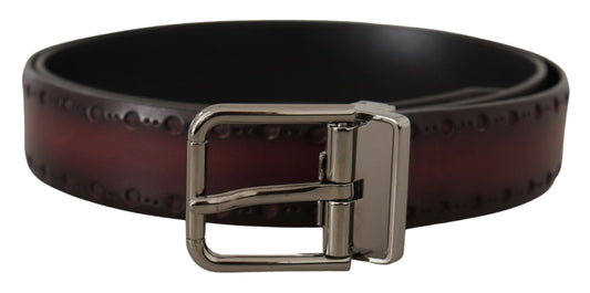 Dolce & Gabbana Elegant Dark Brown Leather Belt