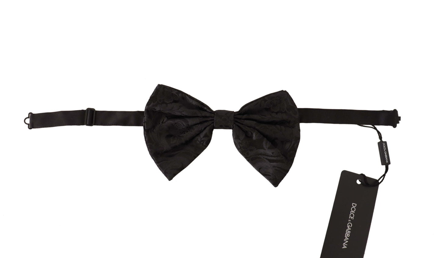 Dolce & Gabbana Elegant Silk Maroon Bow Tie