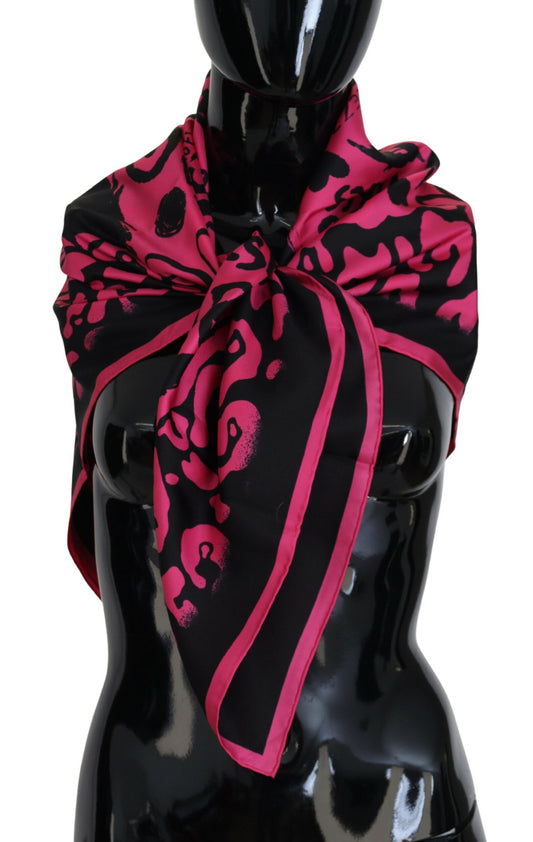 Dolce & Gabbana Elegant Pink Silk Square Scarf