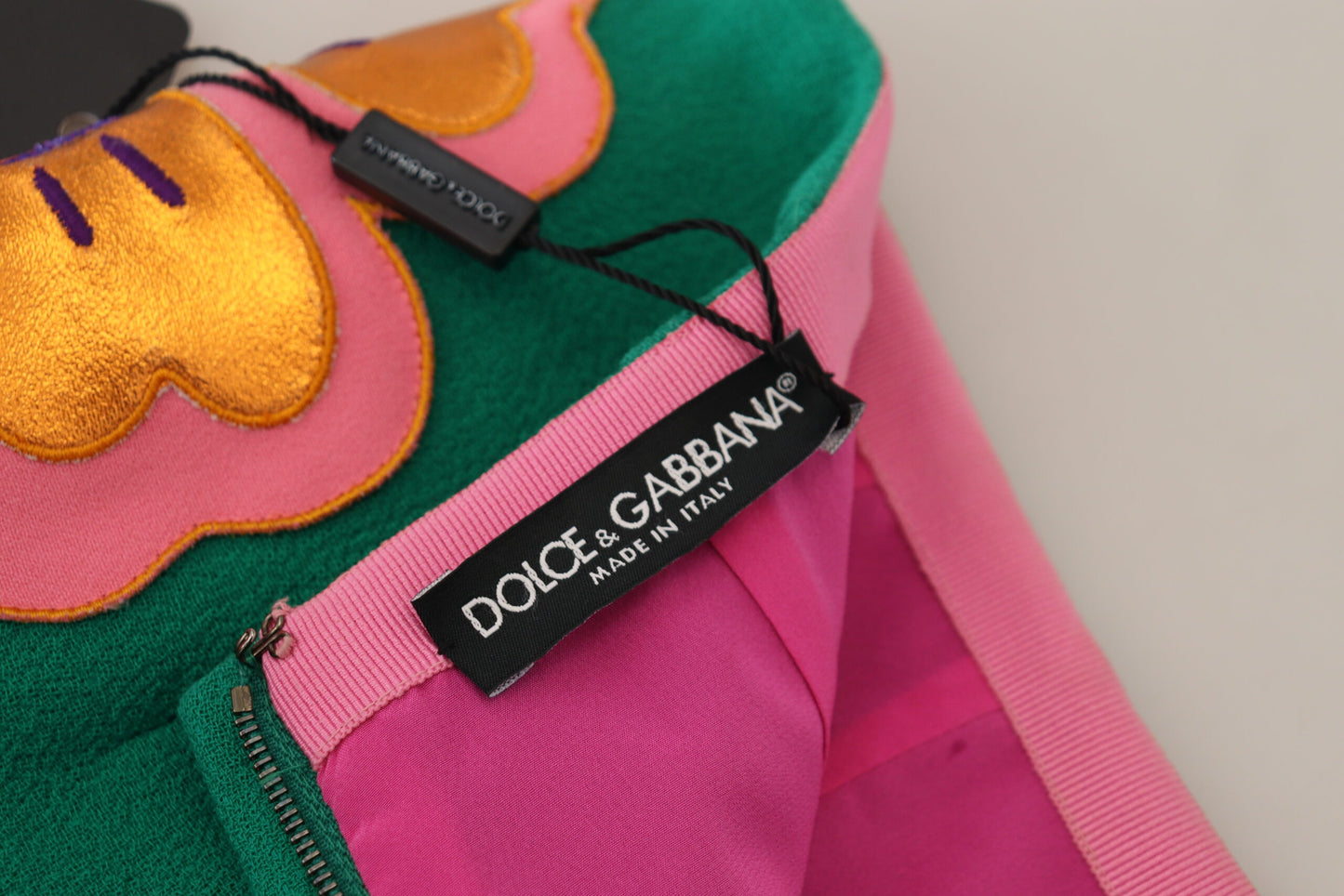 Dolce & Gabbana Multicolor Mid Waist Mini Wool Skirt