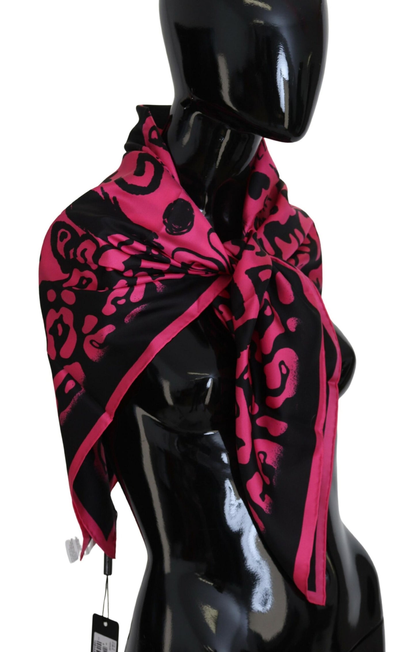 Dolce & Gabbana Elegant Pink Silk Square Scarf