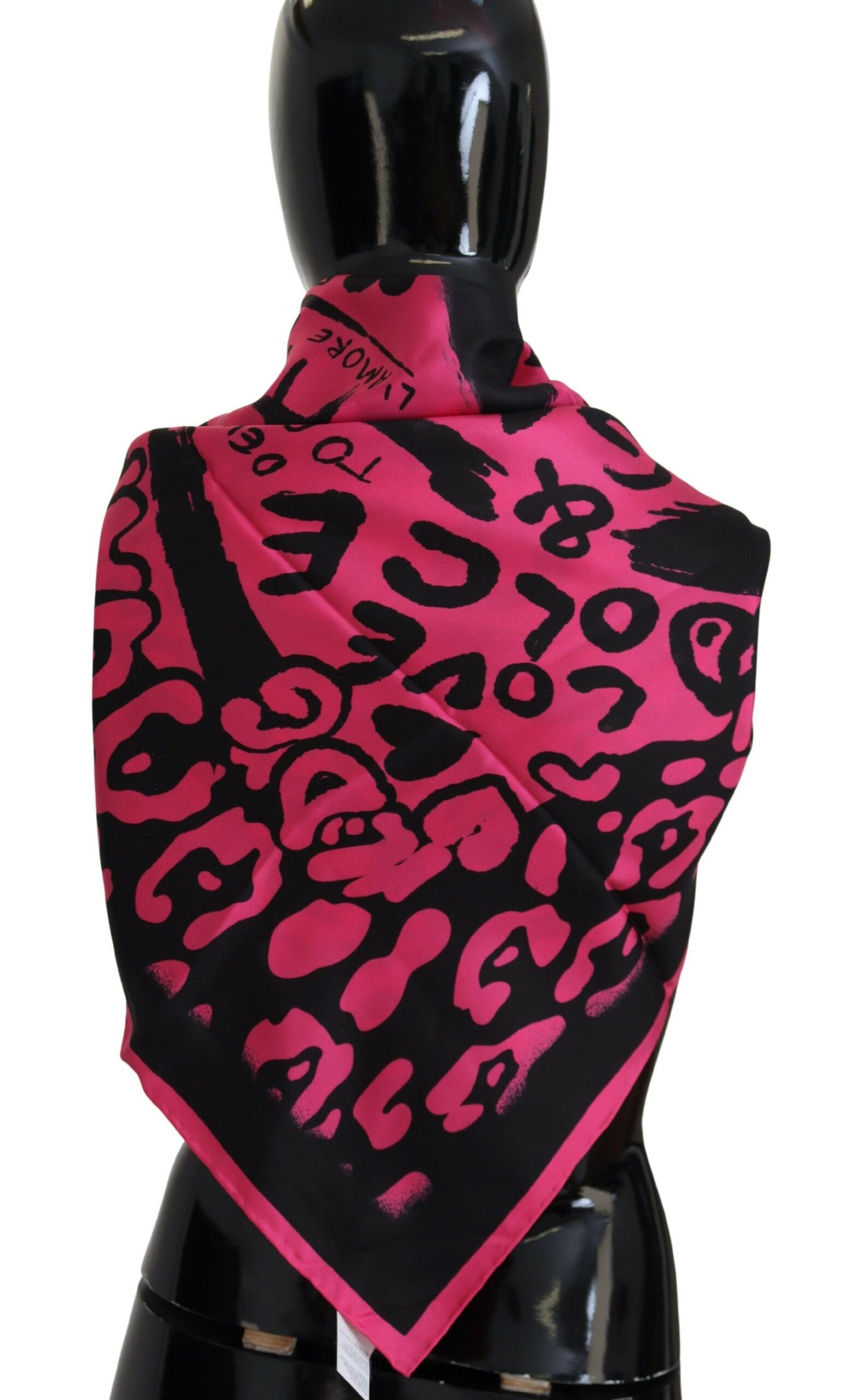 Dolce & Gabbana Elegant Pink Silk Square Scarf