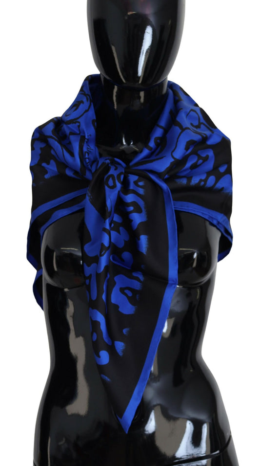 Dolce & Gabbana Elegant Silk Square Scarf in Royal Blue