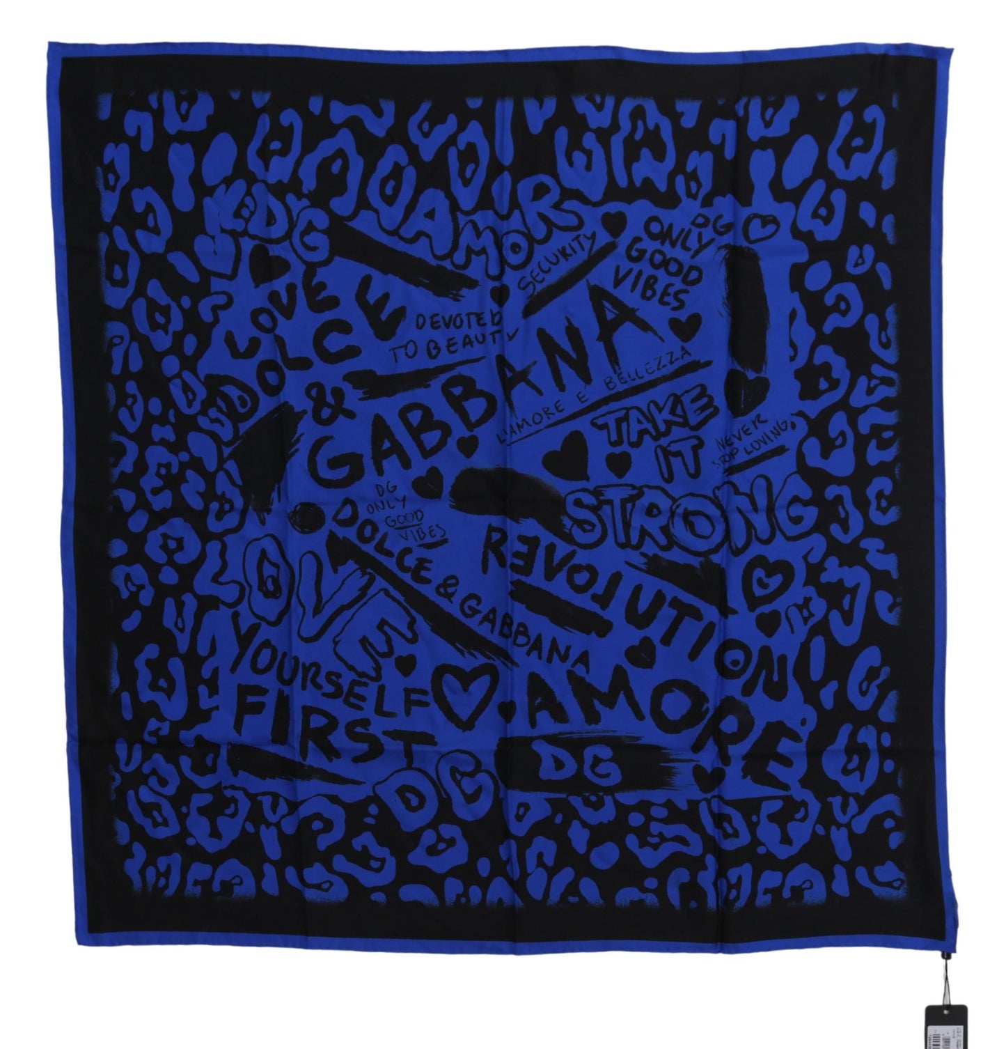 Dolce & Gabbana Elegant Silk Square Scarf in Royal Blue