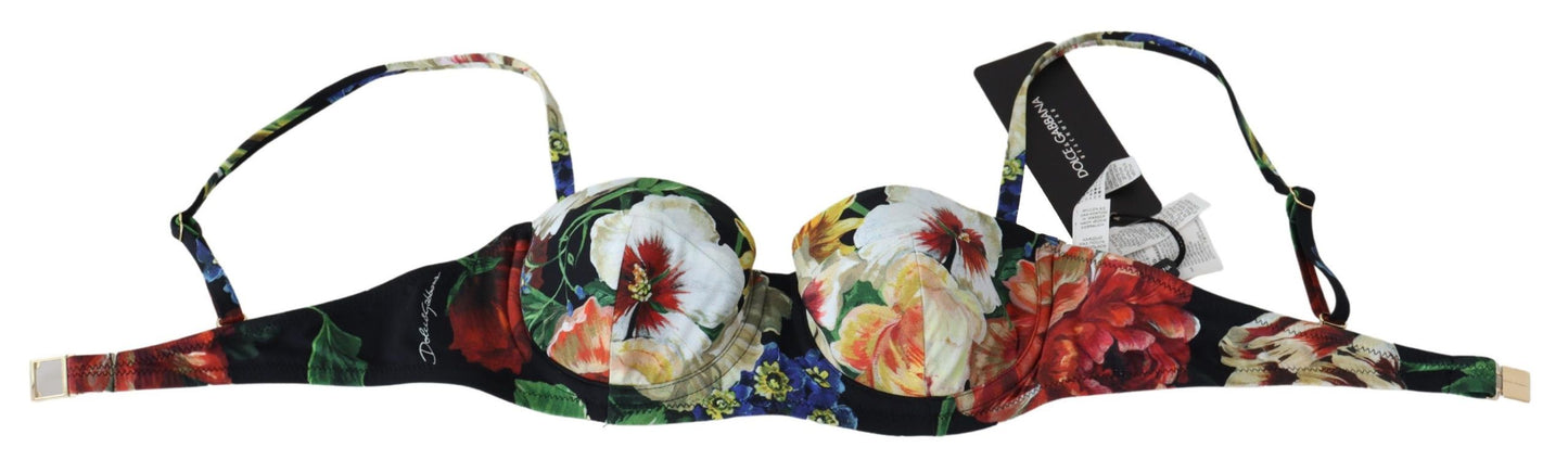 Dolce & Gabbana Floral Elegance Elastic Bikini Top