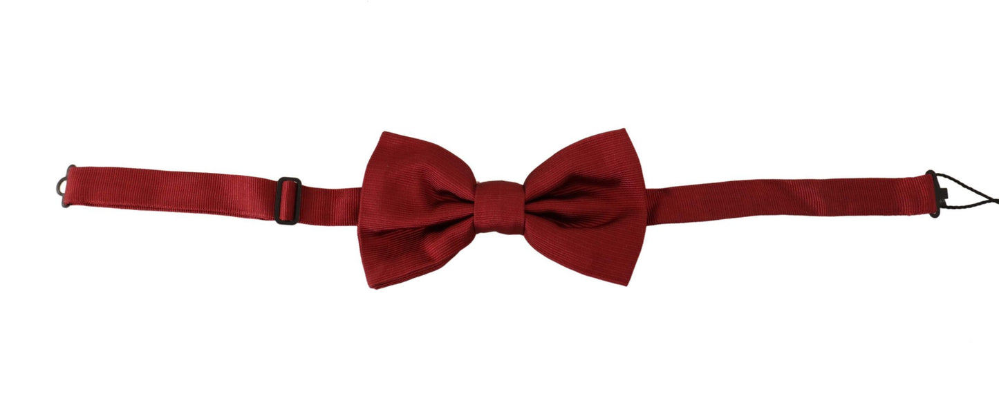 Dolce & Gabbana Elegant Red Silk Bow Tie