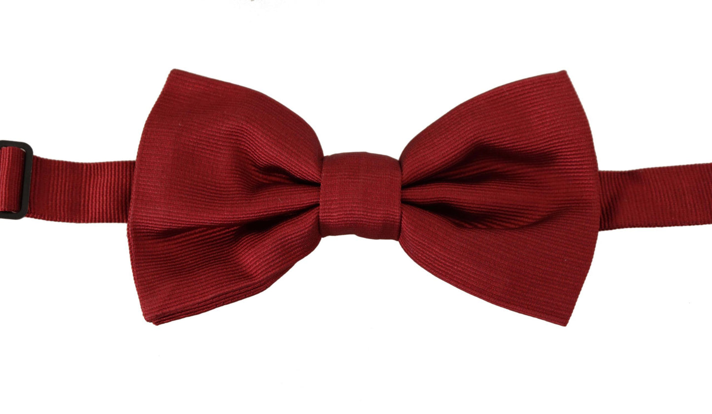 Dolce & Gabbana Elegant Red Silk Bow Tie