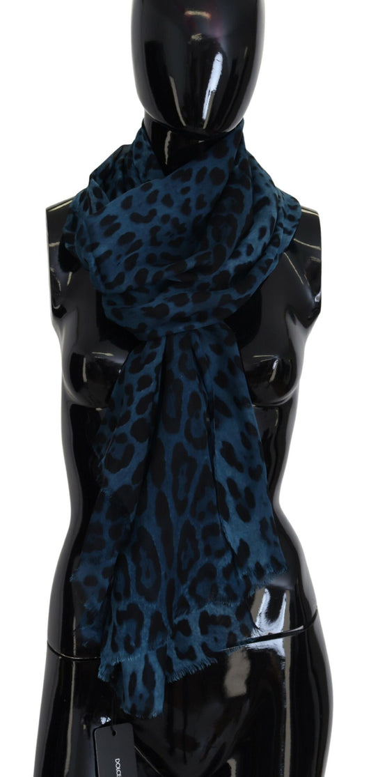 Dolce & Gabbana Elegant Leopard Silk Scarf