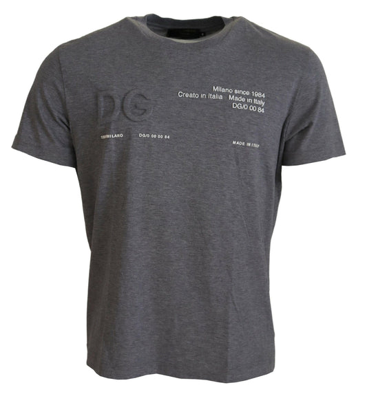 Dolce & Gabbana Elegant Gray Crewneck Cotton T-Shirt