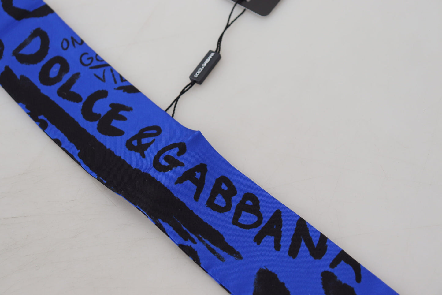 Dolce & Gabbana Elegant Silk Bandeau Scarf with Logo Print