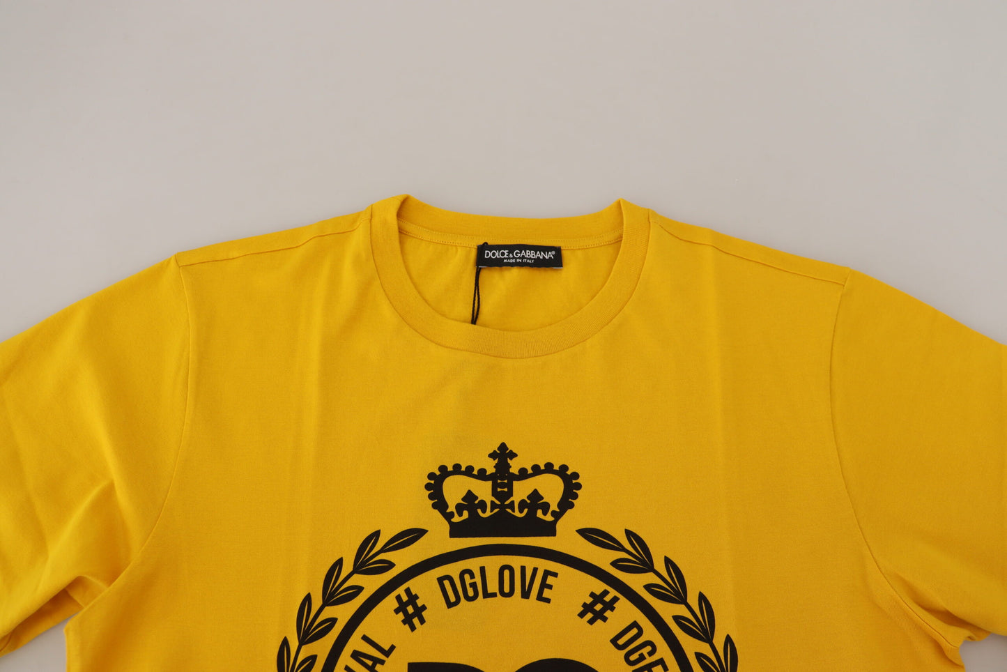 Dolce & Gabbana Elegant Dark Yellow Cotton T-Shirt