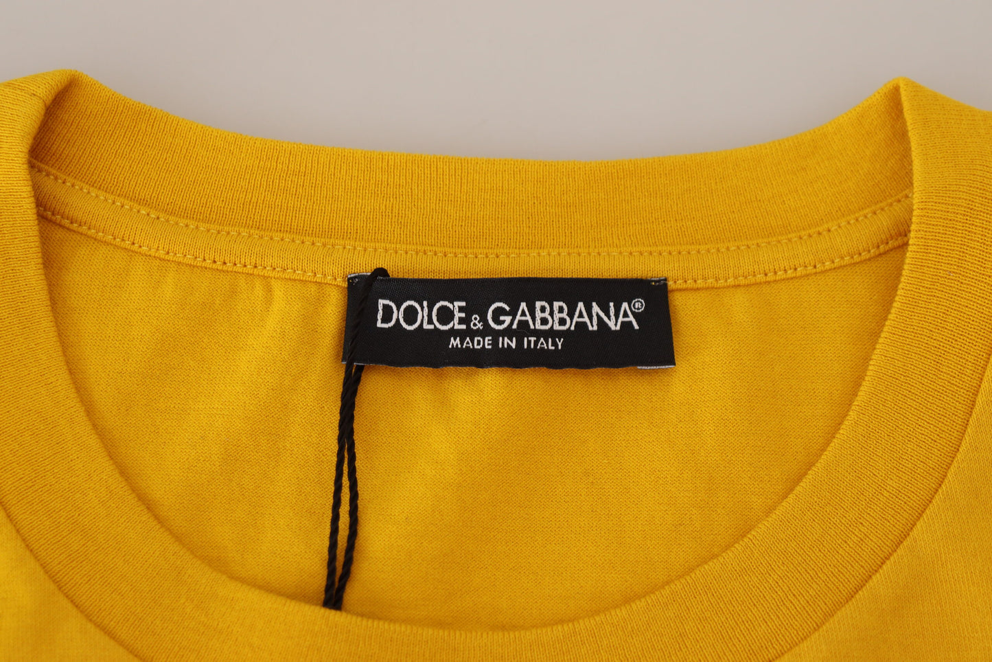 Dolce & Gabbana Elegant Dark Yellow Cotton T-Shirt