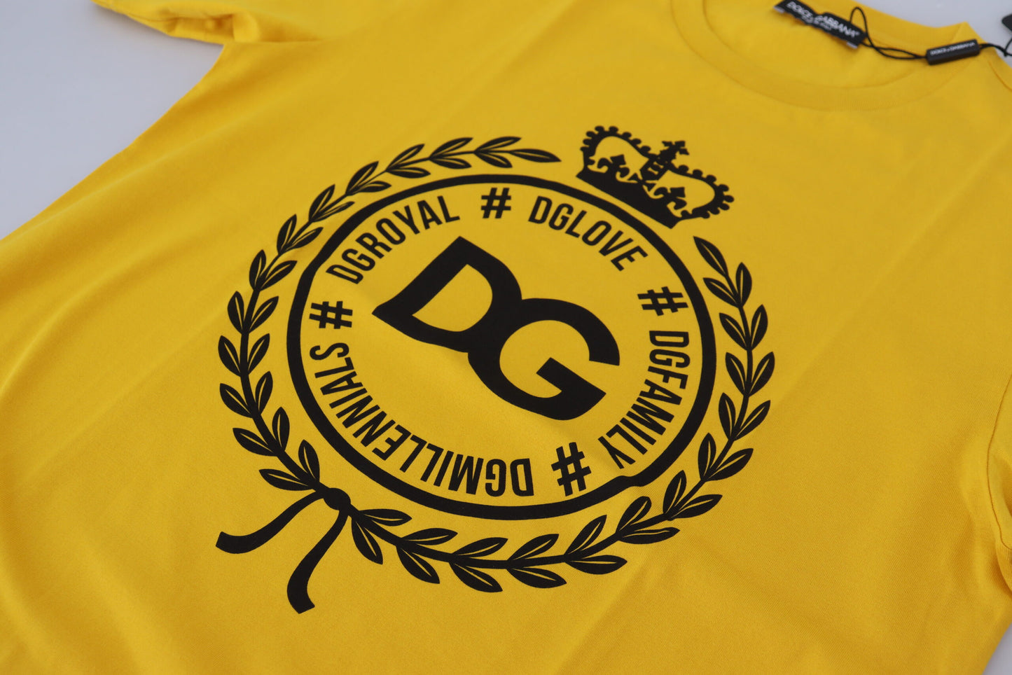 Dolce & Gabbana Elegant Dark Yellow Cotton T-Shirt