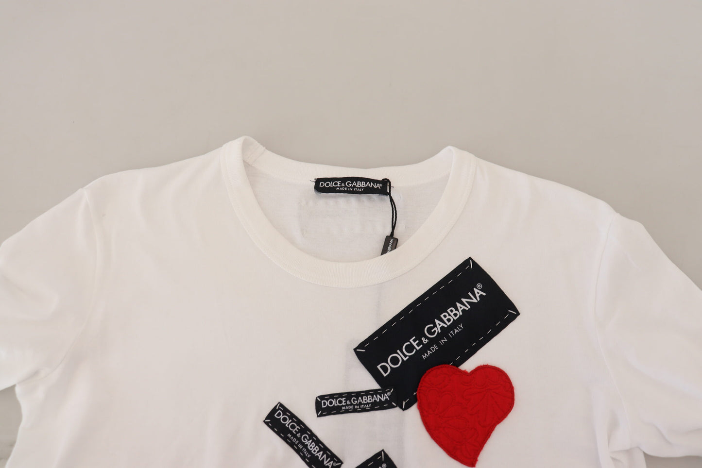 Dolce & Gabbana Chic White Cotton Logo Tee