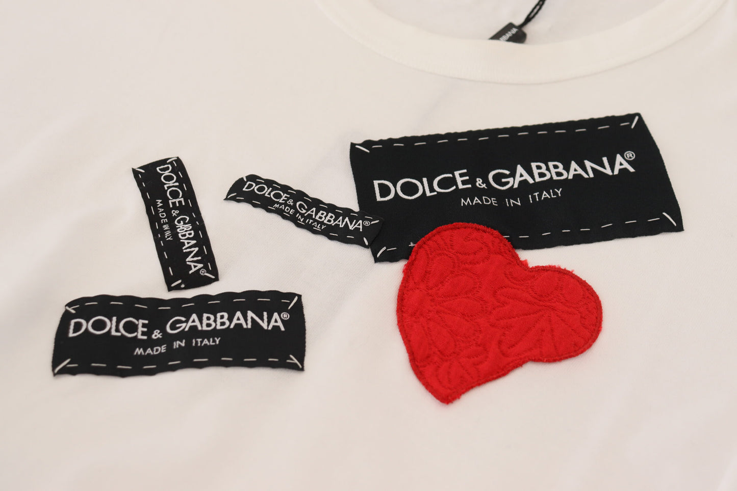 Dolce & Gabbana Chic White Cotton Logo Tee