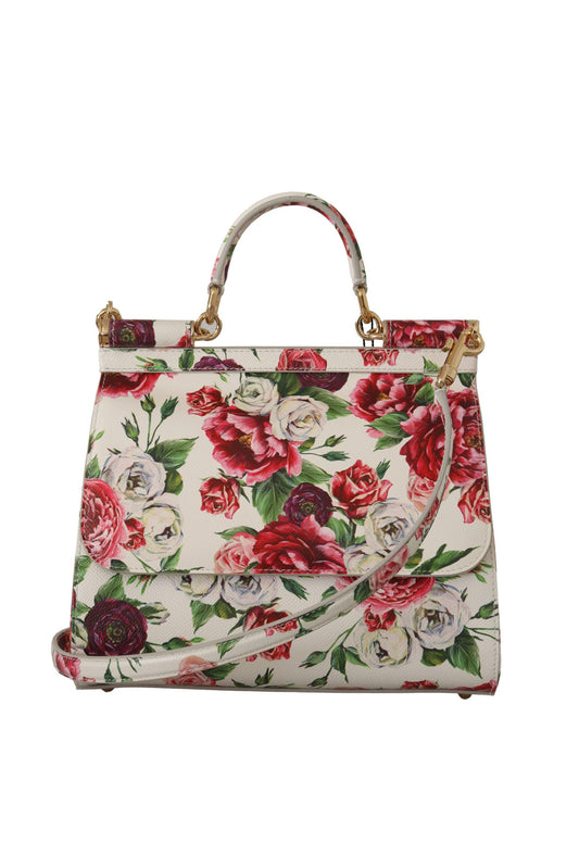 Dolce & Gabbana Sicilian Blossom Leather Shoulder Bag