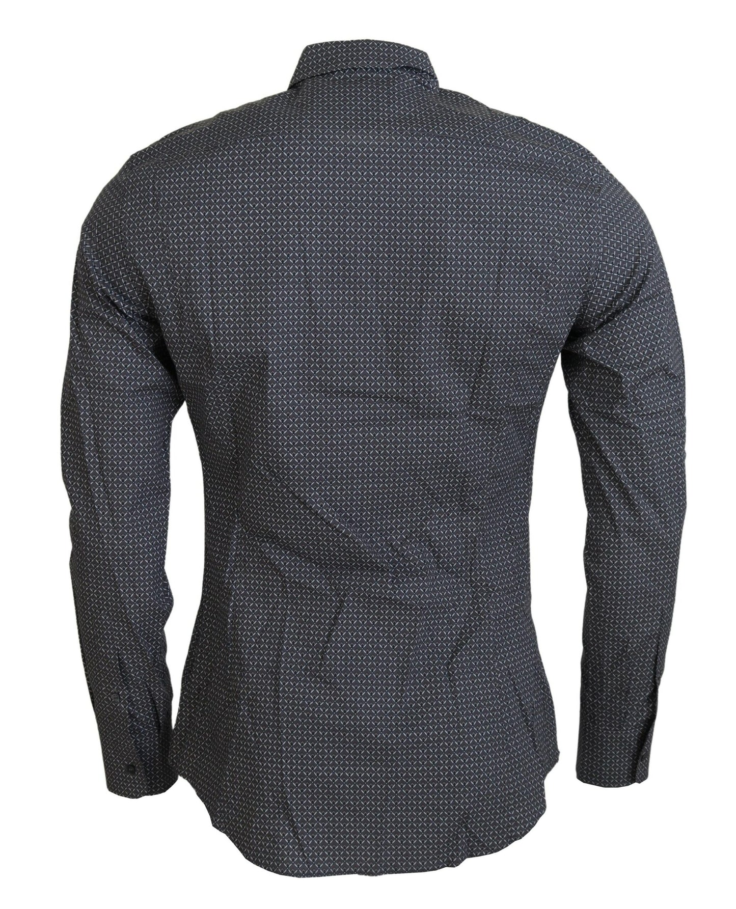 Dolce & Gabbana Elegant Slim Fit Gray Patterned Shirt