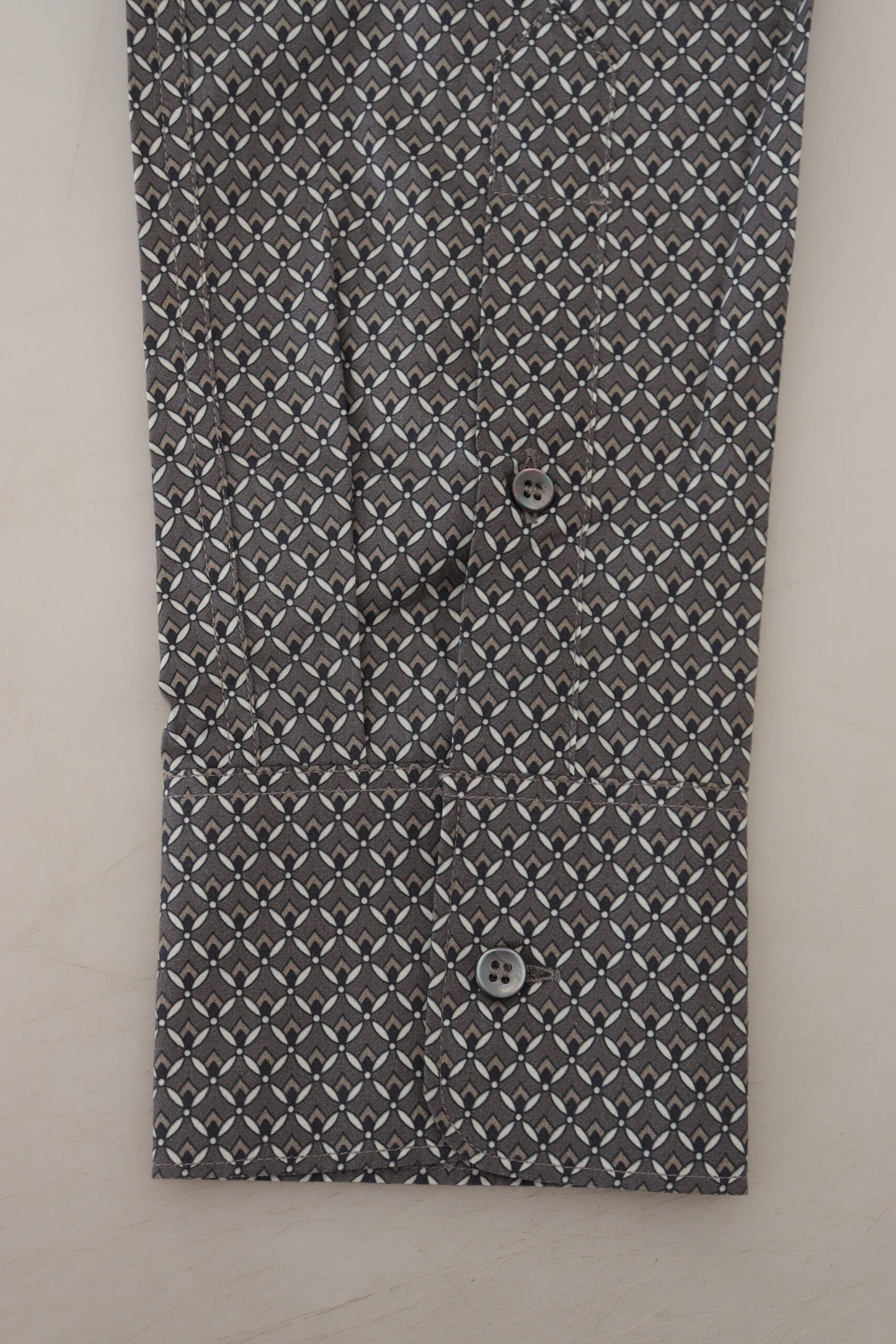 Dolce & Gabbana Elegant Slim Fit Gray Patterned Shirt