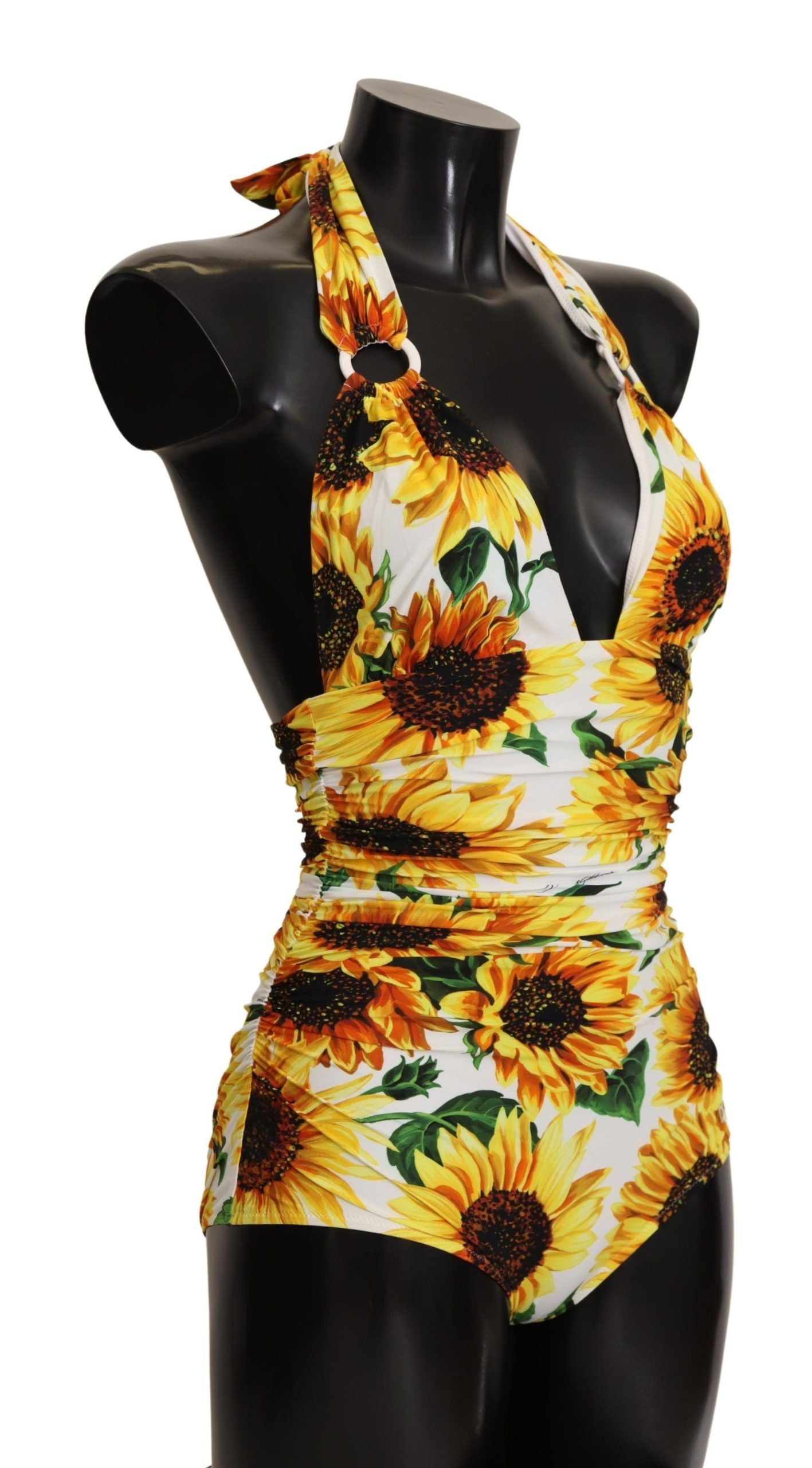 Dolce & Gabbana Chic Sunflower Print One Piece Bikini