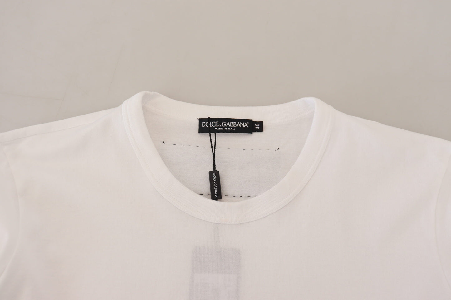 Dolce & Gabbana Chic White Cotton Logo Tee