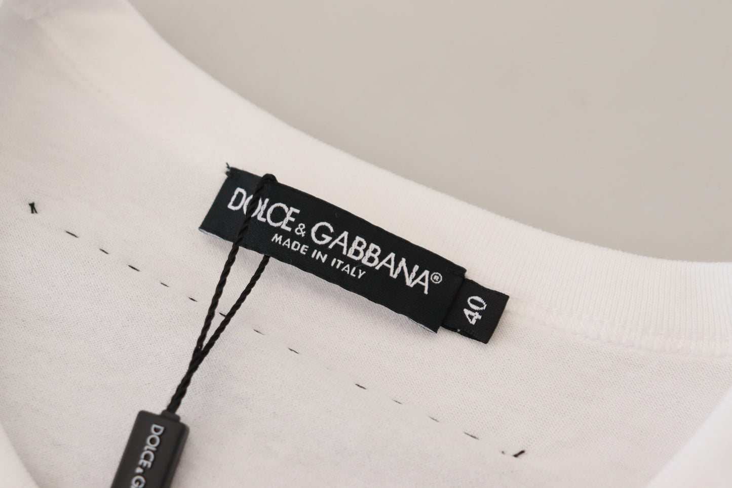 Dolce & Gabbana Chic White Cotton Logo Tee