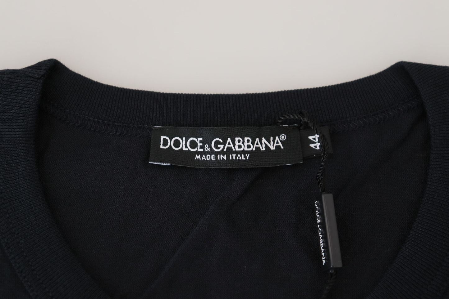 Dolce & Gabbana Elegant Dark Blue Cotton Tee