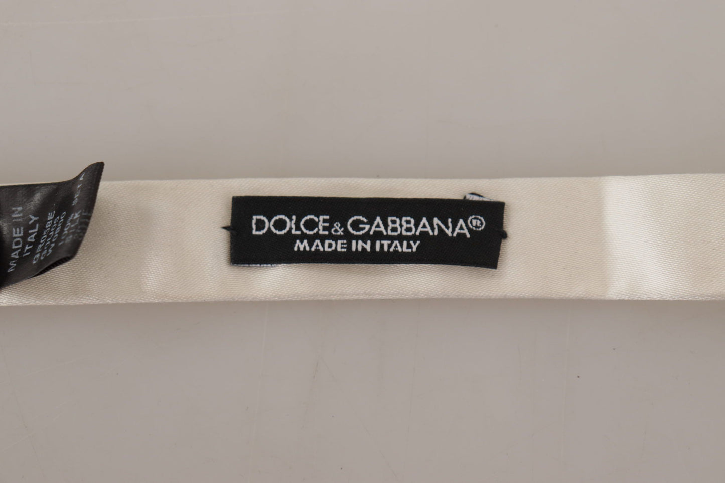 Dolce & Gabbana Elegant Silk White Bow Tie