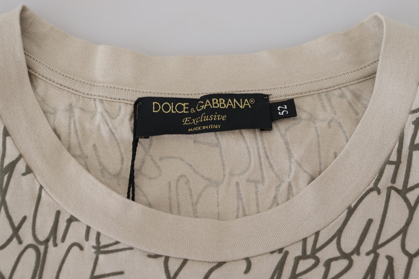 Dolce & Gabbana Elegant Beige Cotton T-Shirt