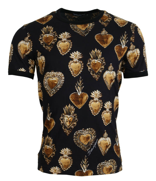 Dolce & Gabbana Elegant Black Cotton T-Shirt for Men