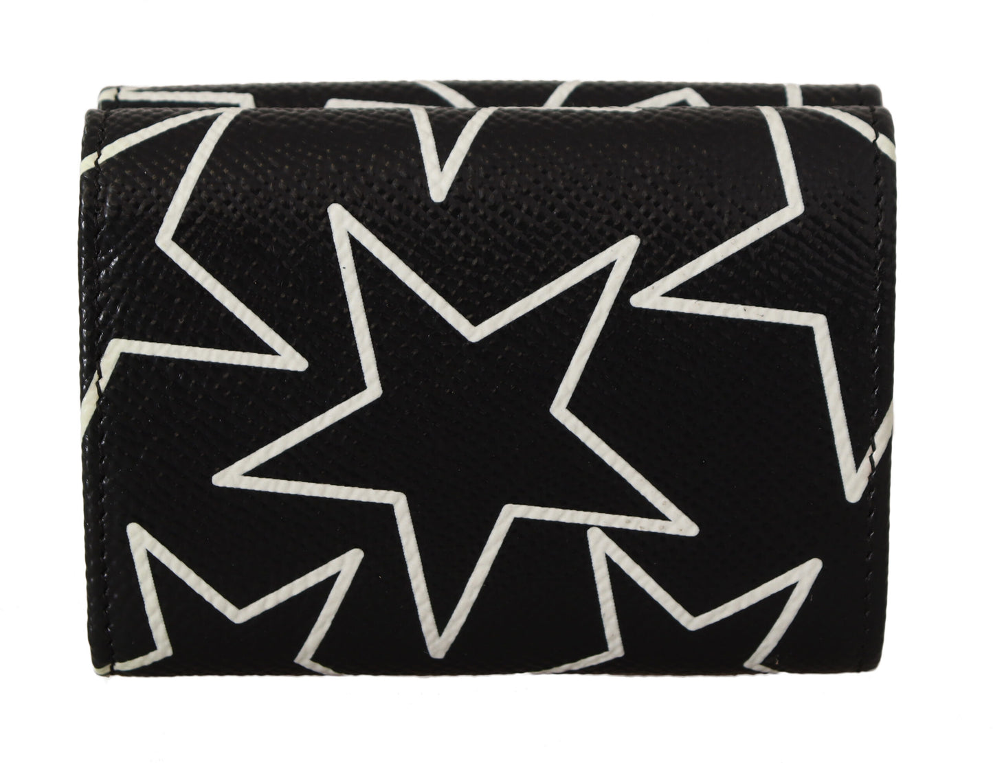 Dolce & Gabbana Starry Black Leather French Flap Wallet