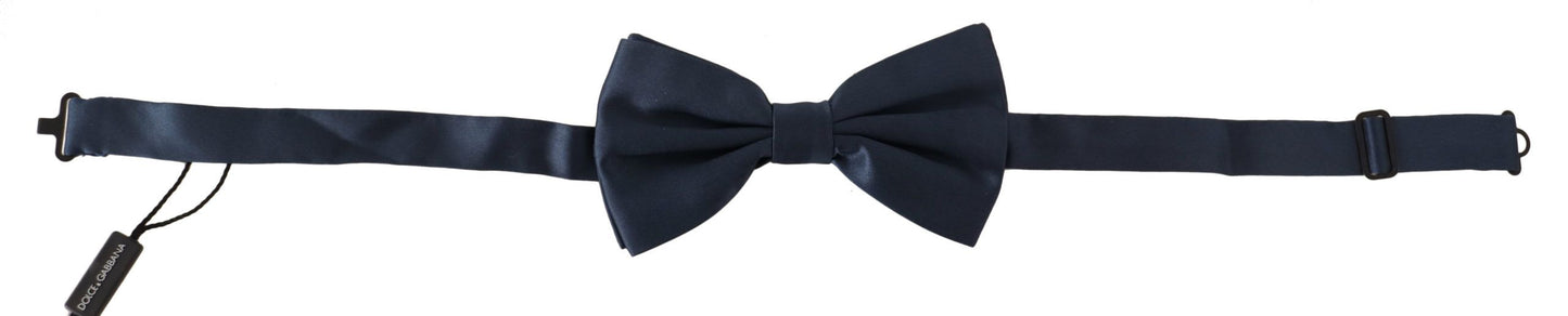 Dolce & Gabbana Elegant Silk Blue Bow Tie