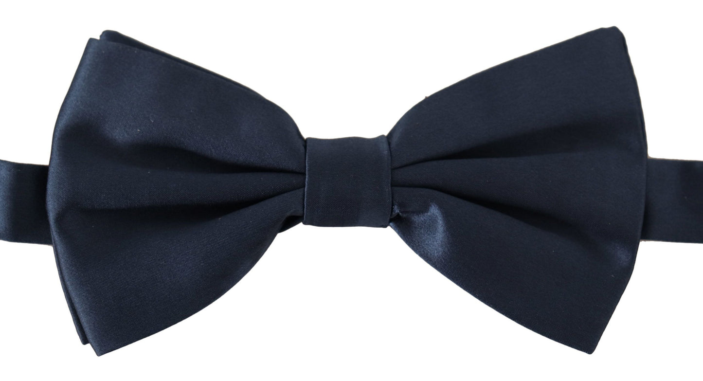 Dolce & Gabbana Elegant Silk Blue Bow Tie