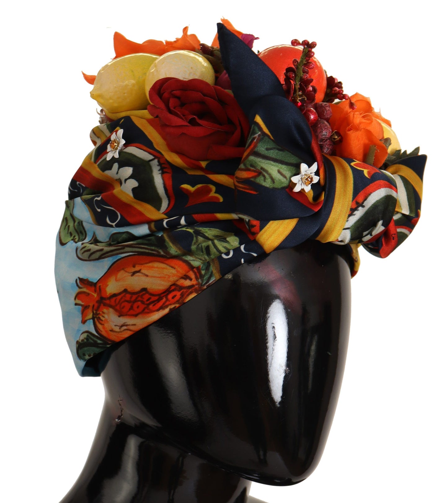 Dolce & Gabbana Multicolor Floral Silk Head Wrap