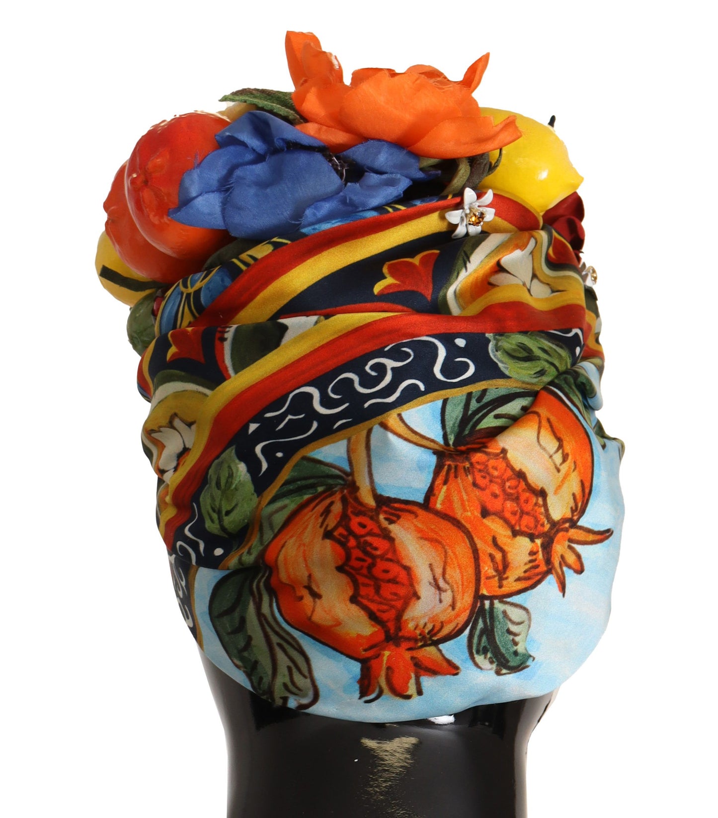 Dolce & Gabbana Multicolor Floral Silk Head Wrap