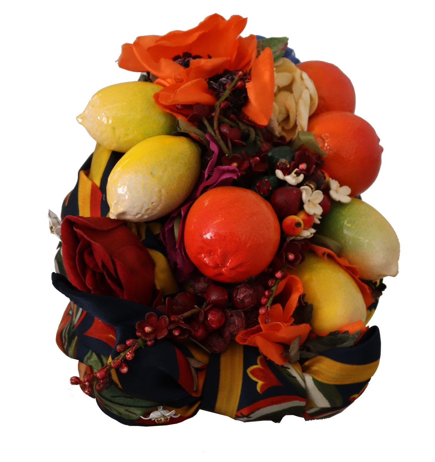 Dolce & Gabbana Multicolor Floral Silk Head Wrap