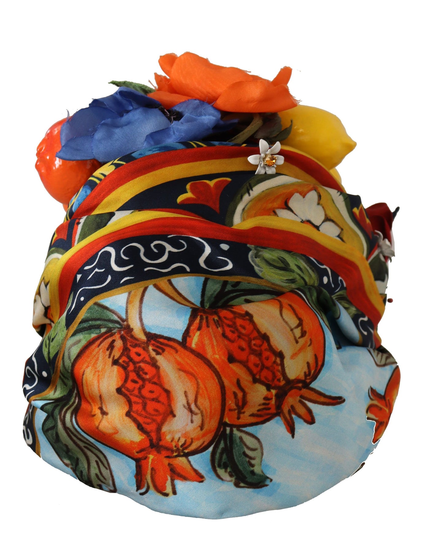 Dolce & Gabbana Multicolor Floral Silk Head Wrap