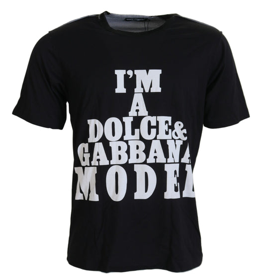 Dolce & Gabbana Elegant Black Crew Neck Casual Tee