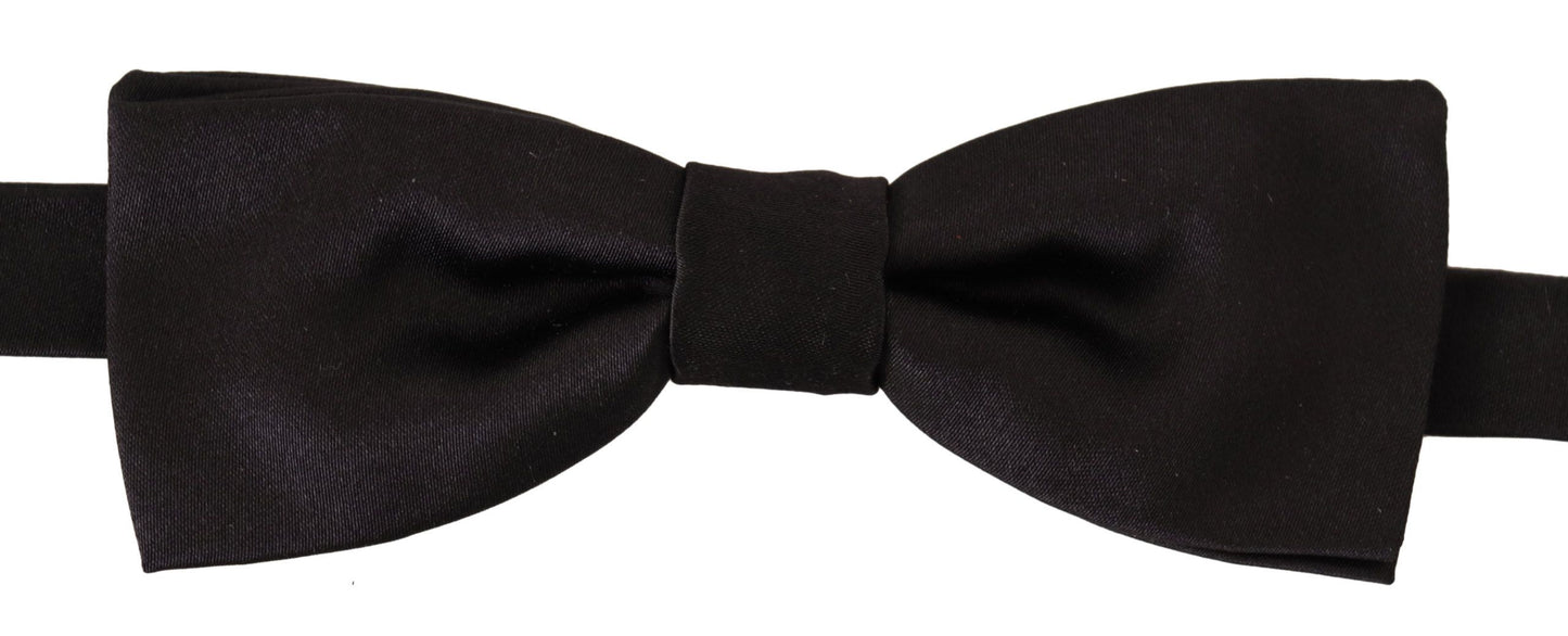 Dolce & Gabbana Elegant Silk Black Bow Tie