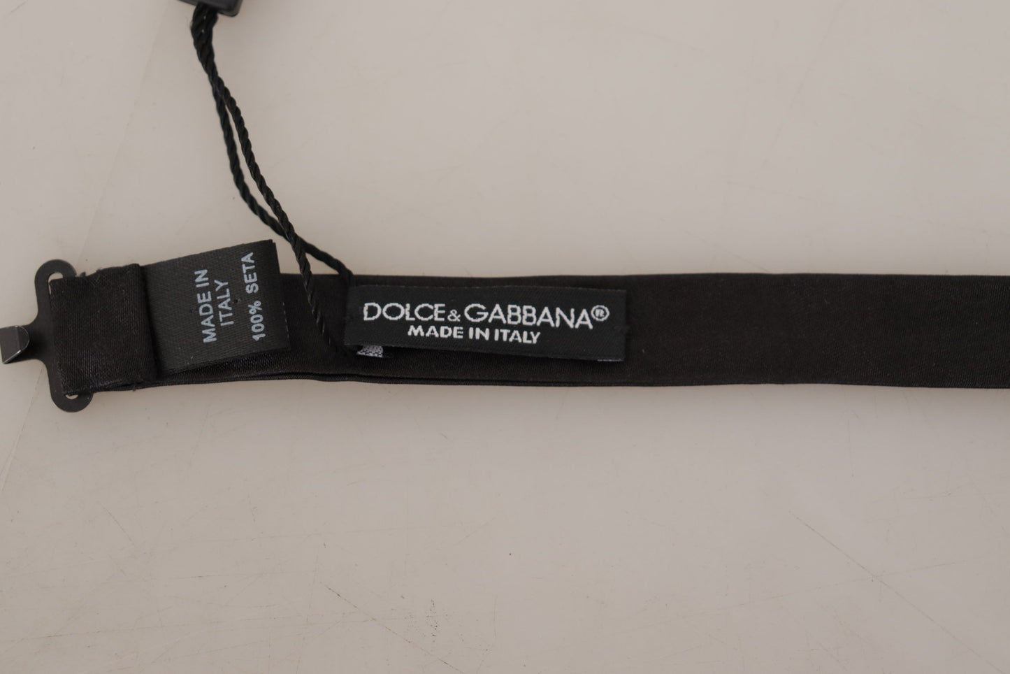 Dolce & Gabbana Elegant Silk Black Bow Tie