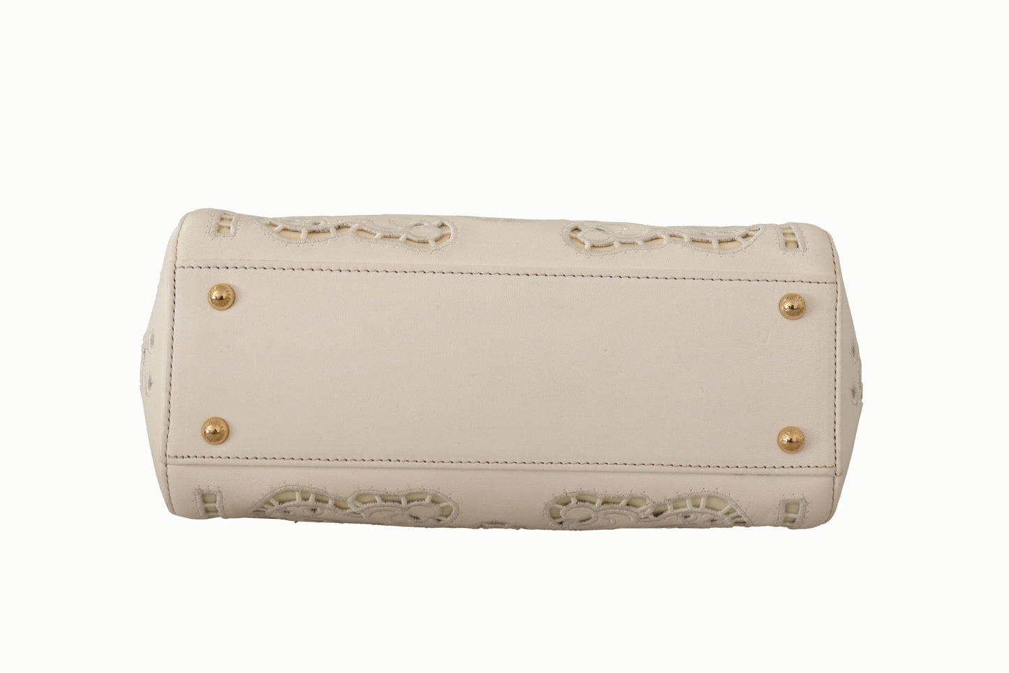 Dolce & Gabbana Elegant White Sicily Leather Shoulder Bag