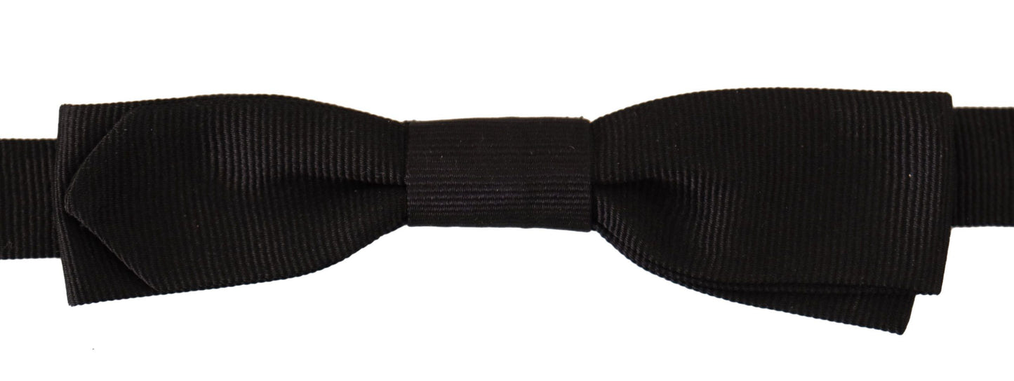 Dolce & Gabbana Elegant Black Silk Bow Tie