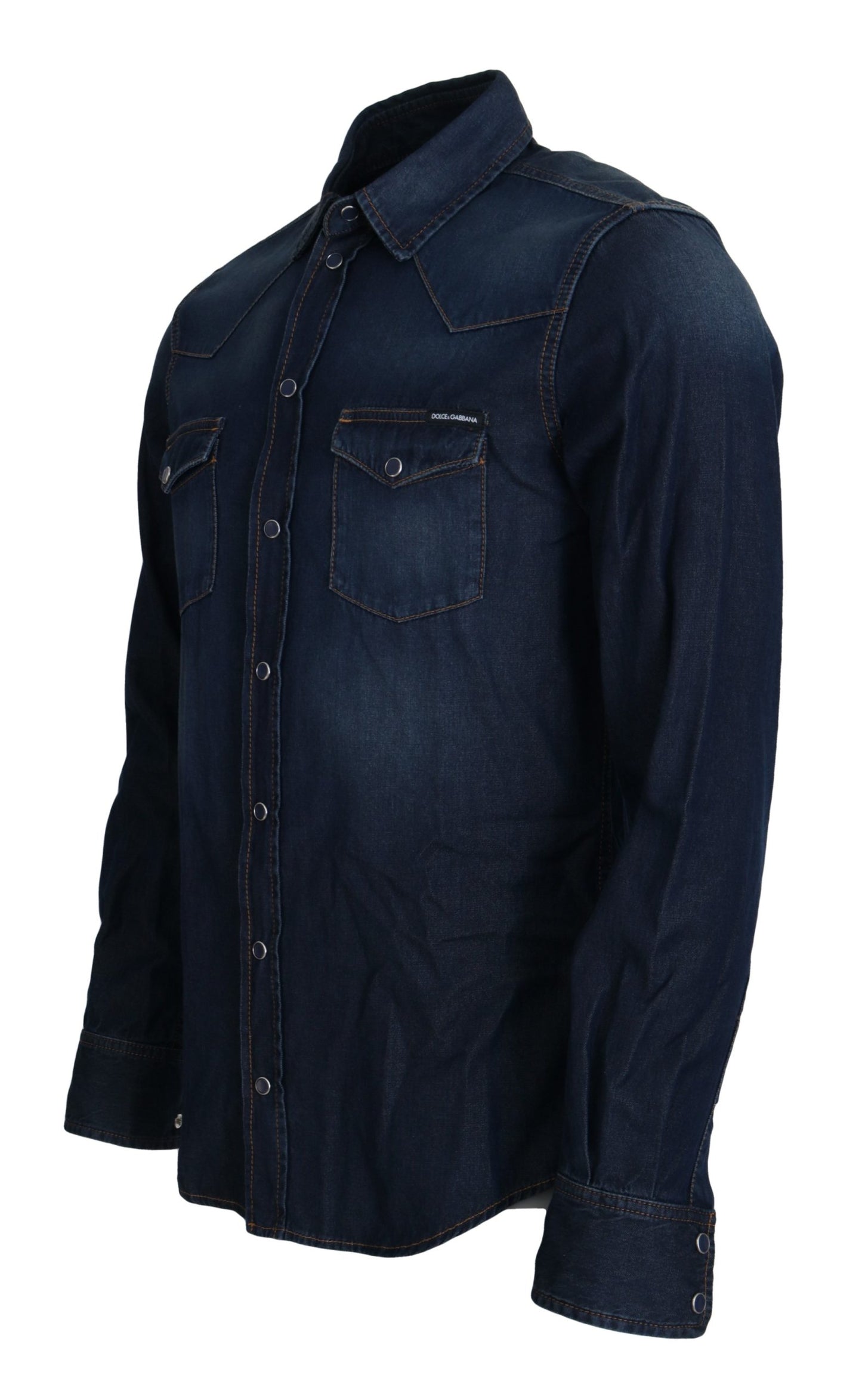 Dolce & Gabbana Slim Fit Casual Denim Shirt in Blue