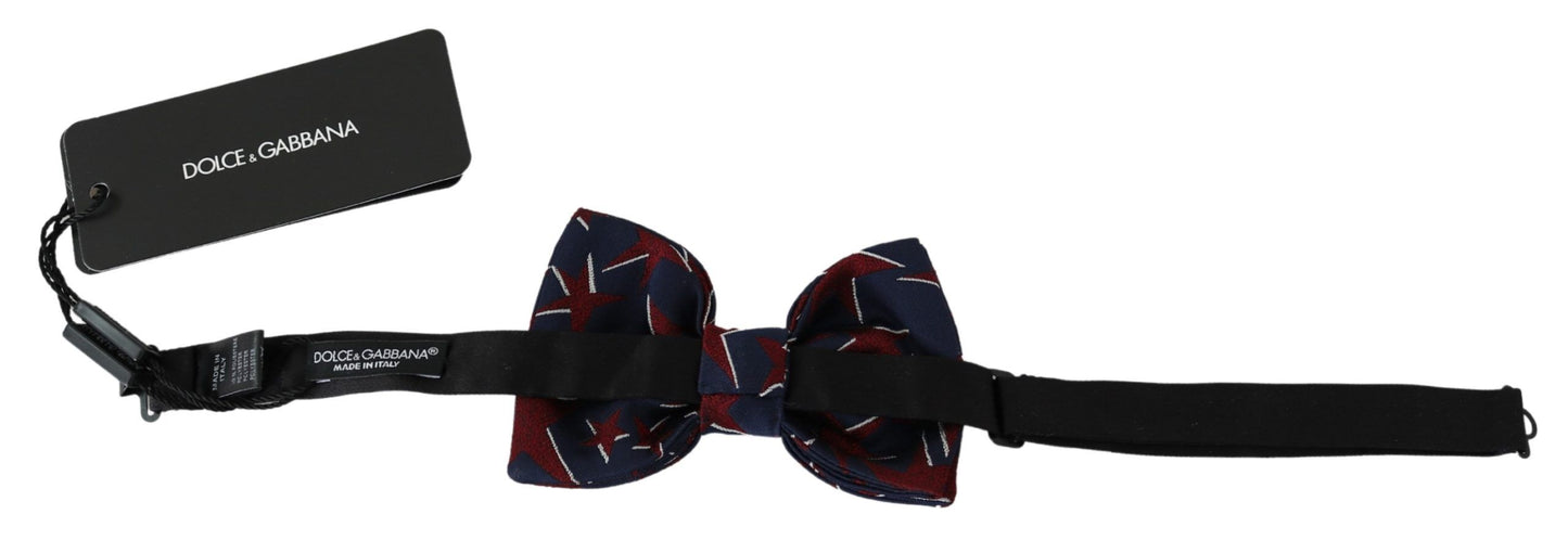 Dolce & Gabbana Starry Blue Bow Tie - Elegant Evening Accessory