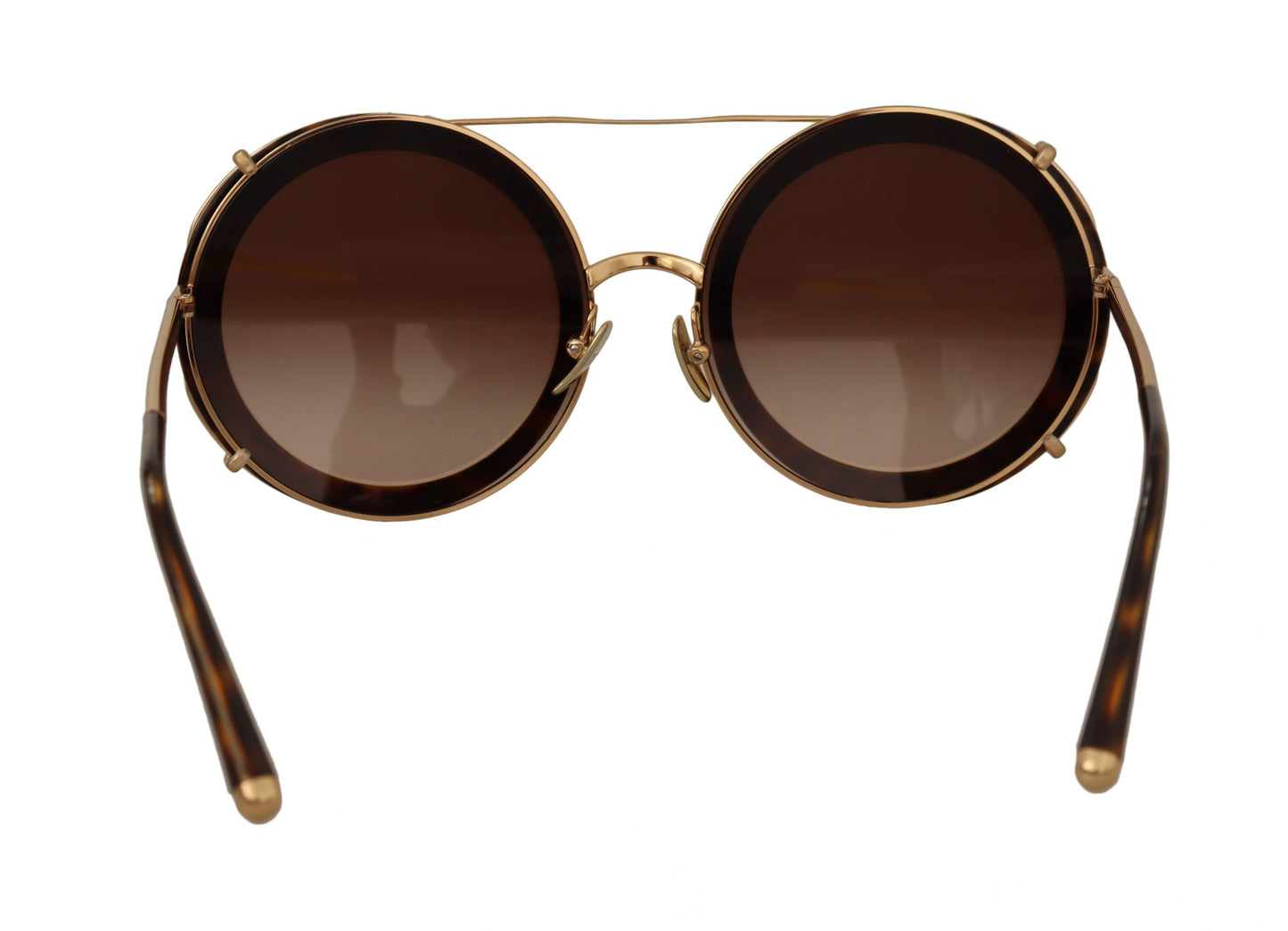 Dolce & Gabbana Elegant Gold-Tinted Clip-On Sunglasses